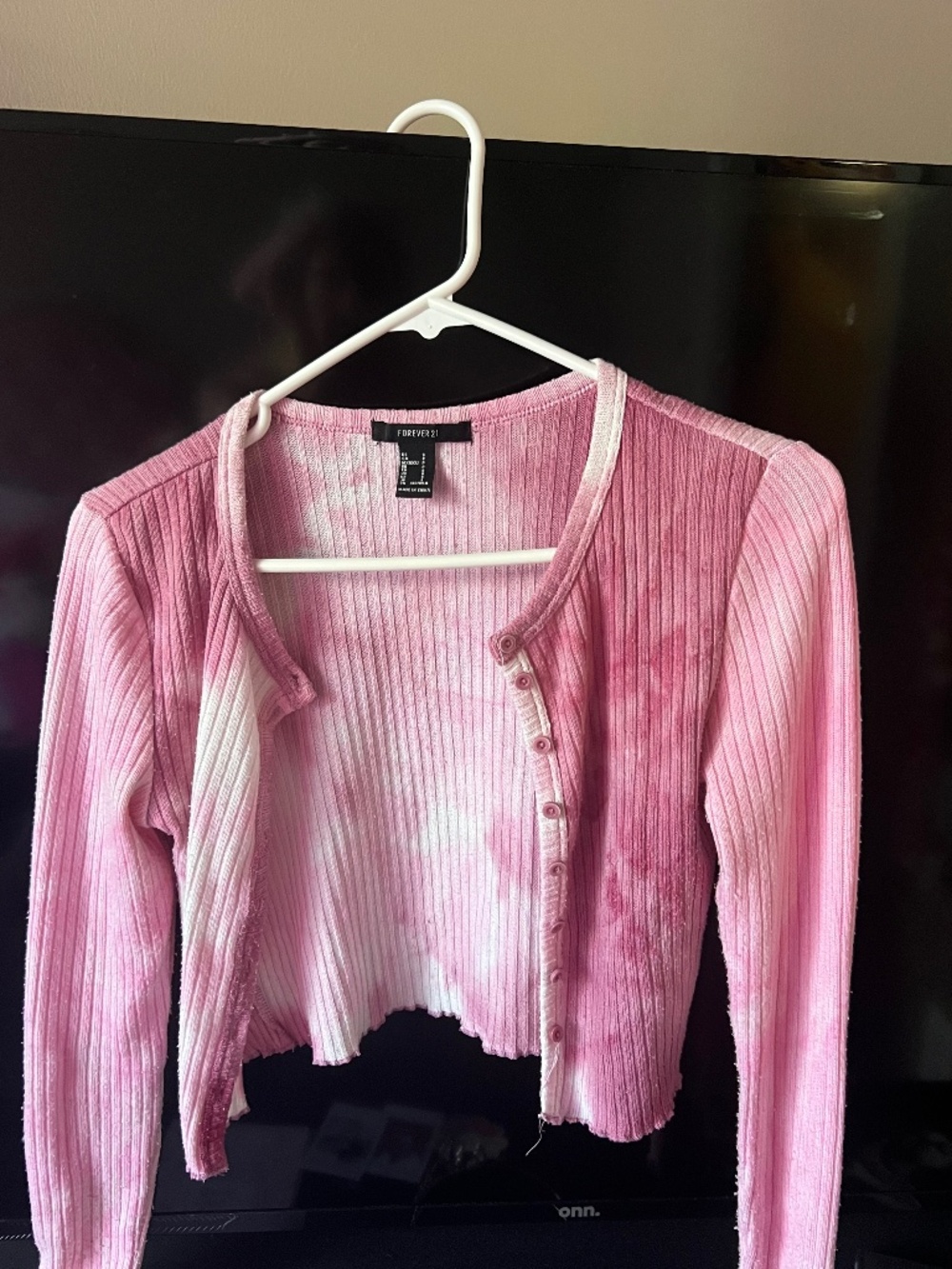 Forever 21 Pink Rib Knit Sweater Small